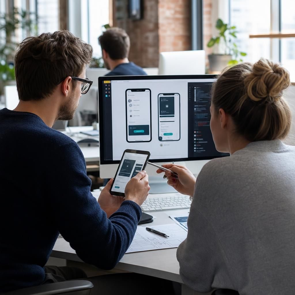 Custom app design illustration