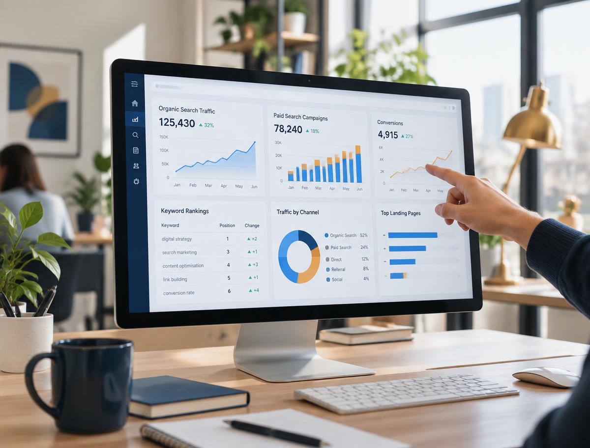 SEO and PPC performance dashboard