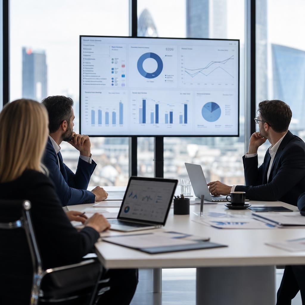 Cloud-based ERP system concept