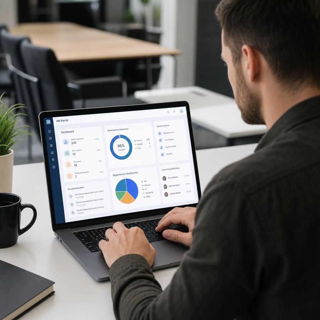 Connecting icons representing different software systems