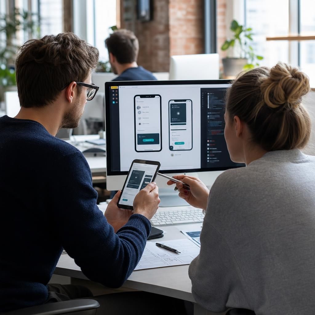 Custom app design illustration
